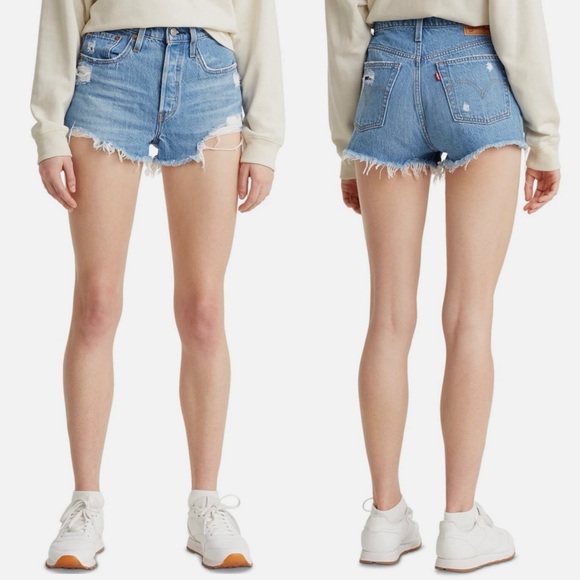 Levi's Pants - Levi's Women's 501 Cotton High Rise Denim Shorts Sansome St Size 26 56327-0193